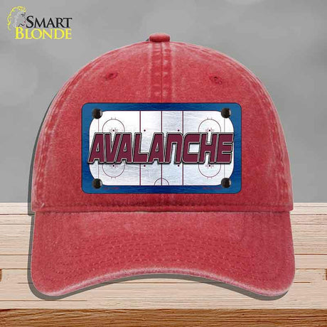 AVALANCHE Graphic Novelty License Plate Hat HAT-MLP-14663 Unconstructed Cotton Red