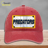 PREDATORS Graphic Novelty License Plate Hat HAT-MLP-14672 Unconstructed Cotton Red