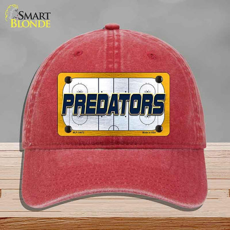 PREDATORS Graphic Novelty License Plate Hat HAT-MLP-14672 Unconstructed Cotton Red