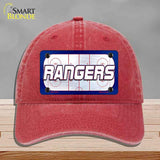 RANGERS Graphic Novelty License Plate Hat HAT-MLP-14675 Unconstructed Cotton Red