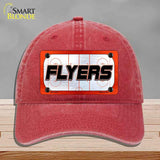 FLYERS Graphic Novelty License Plate Hat HAT-MLP-14677 Unconstructed Cotton Red