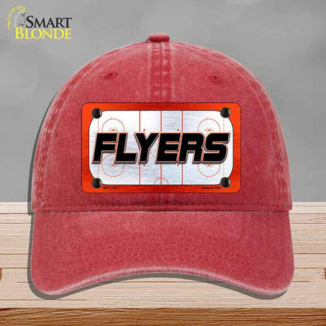 FLYERS Graphic Novelty License Plate Hat HAT-MLP-14677 Unconstructed Cotton Red