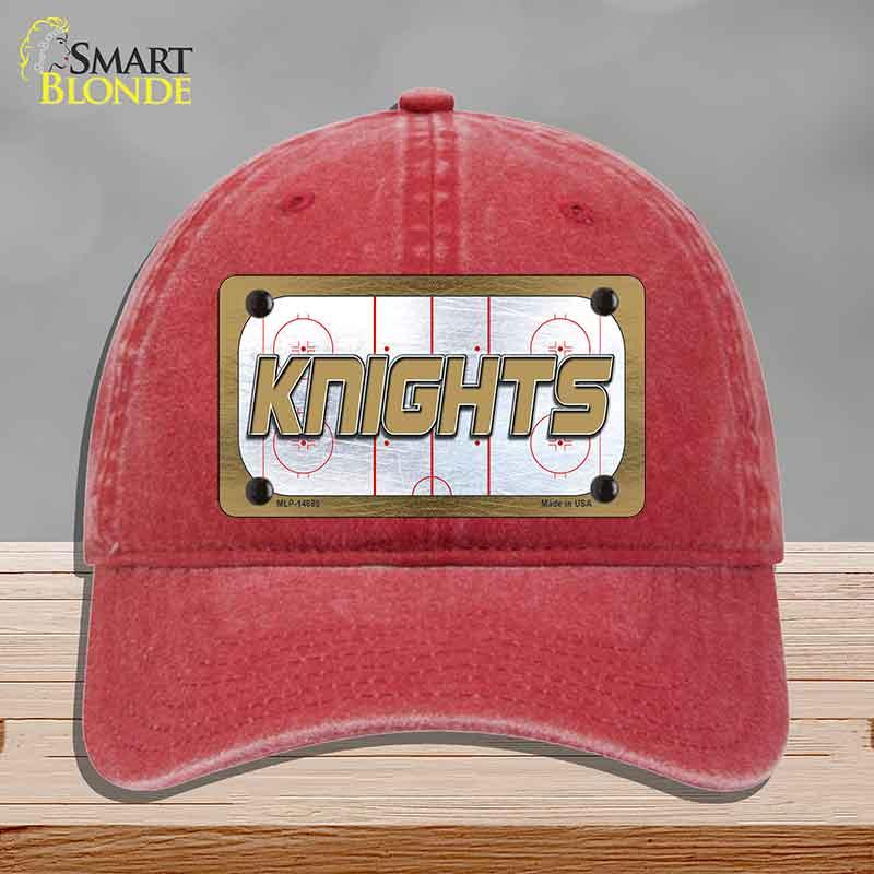 KNIGHTS Graphic Novelty License Plate Hat HAT-MLP-14686 Unconstructed Cotton Red