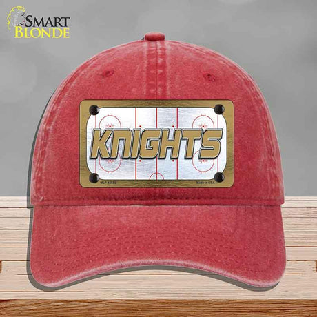 KNIGHTS Graphic Novelty License Plate Hat HAT-MLP-14686 Unconstructed Cotton Red