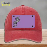 Unicorn Offset Novelty License Plate Hat Unconstructed Cotton / Red