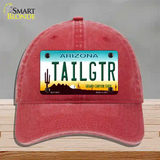 Tailgtr Arizona Novelty License Plate Hat Unconstructed Cotton / Red