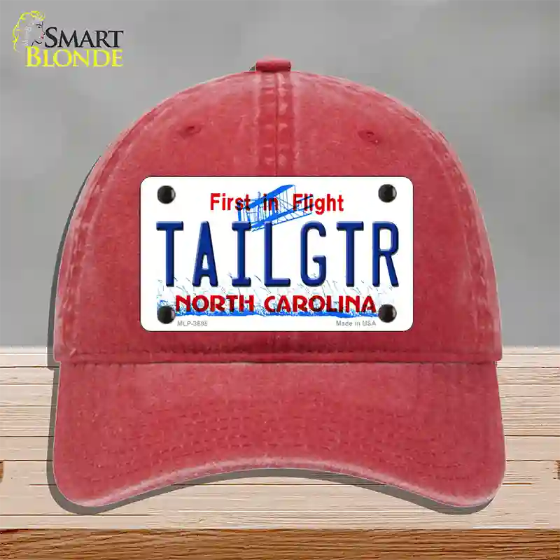 Tailgtr North Carolina Novelty License Plate Hat Unconstructed Cotton / Red