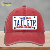 Tailgtr North Carolina Novelty License Plate Hat Unconstructed Cotton / Red