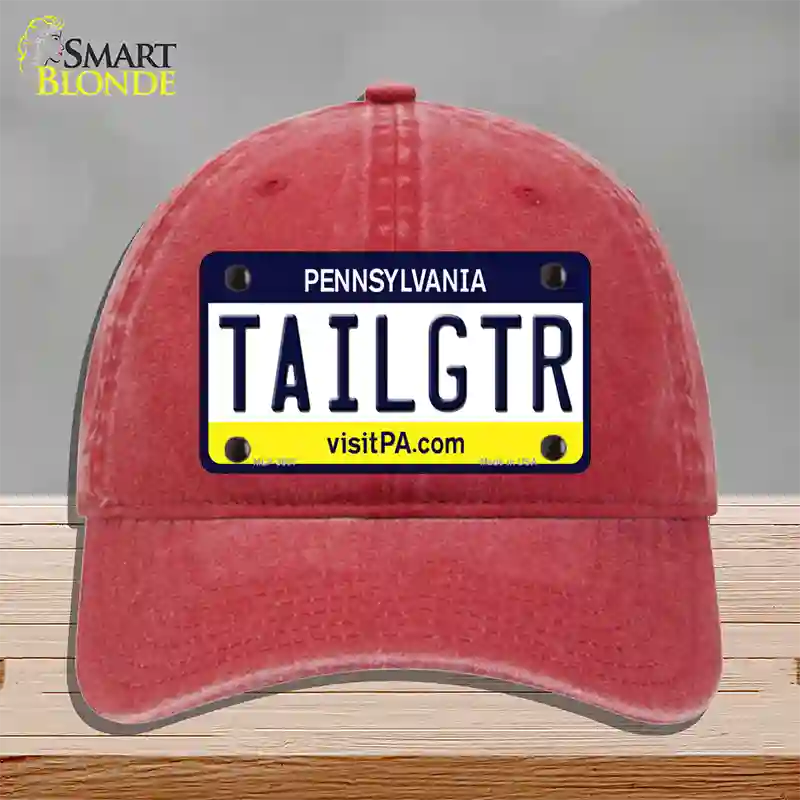 Tailgtr Pennsylvania Novelty License Plate Hat Unconstructed Cotton / Red