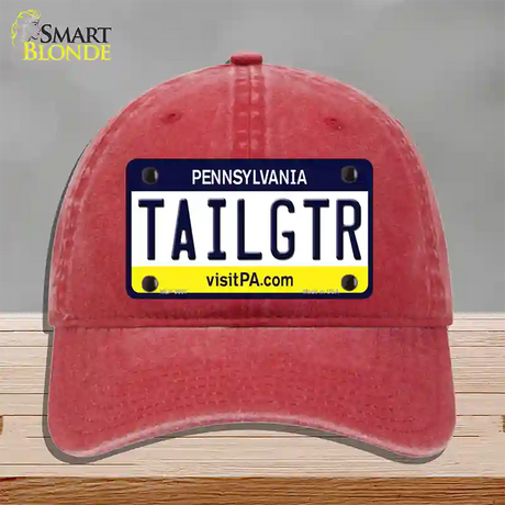Tailgtr Pennsylvania Novelty License Plate Hat Unconstructed Cotton / Red