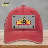 Fire Rescue Novelty License Plate Hat Unconstructed Cotton / Red