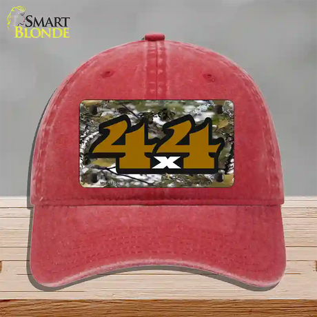 4x4 Camouflage Novelty License Plate Hat Unconstructed Cotton / Red