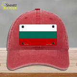 Bulgaria Flag Novelty License Plate Hat Unconstructed Cotton / Red