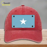Somalia Flag Novelty License Plate Hat Unconstructed Cotton / Red