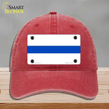 Thin Blue Line White Novelty License Plate Hat Unconstructed Cotton / Red