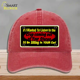 The Crap From Your Stereo Novelty License Plate Hat Unconstructed Cotton / Red