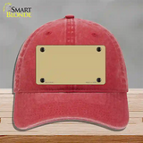 Gold Solid Novelty License Plate Hat Unconstructed Cotton / Red