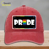 Pride Novelty License Plate Hat Unconstructed Cotton / Red