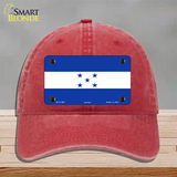 Honduras Flag Novelty License Plate Hat Unconstructed Cotton / Red