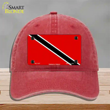 Trinidad Tobago Flag Novelty License Plate Hat Unconstructed Cotton / Red