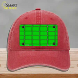 Web Green Novelty License Plate Hat Unconstructed Cotton / Red