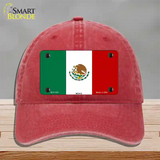 Mexico Country Flag Novelty License Plate Hat Unconstructed Cotton / Red