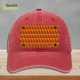 Orange Black Anchor Novelty License Plate Hat Unconstructed Cotton / Red