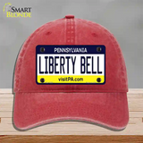 Liberty Bell Pennsylvania State Novelty License Plate Hat Unconstructed Cotton / Red