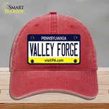 Valley Forge Pennsylvania State Novelty License Plate Hat Unconstructed Cotton / Red