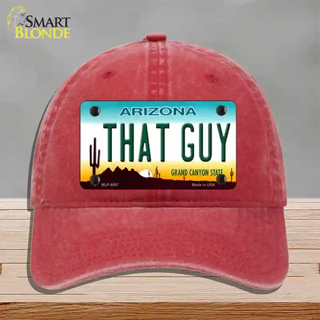That Guy Arizona Novelty License Plate Hat Unconstructed Cotton / Red