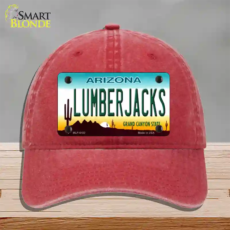 Arizona Lumberjacks Novelty License Plate Hat Unconstructed Cotton / Red