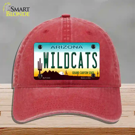 Wildcats Arizona Novelty License Plate Hat Unconstructed Cotton / Red