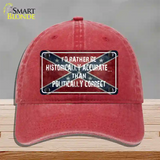 Historically Accurate Novelty License Plate Hat Unconstructed Cotton / Red