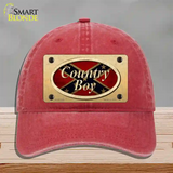Country Boy Confederate Novelty License Plate Hat Unconstructed Cotton / Red