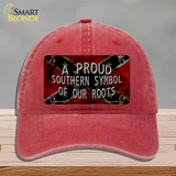 Symbol Of Our Roots Novelty License Plate Hat Unconstructed Cotton / Red
