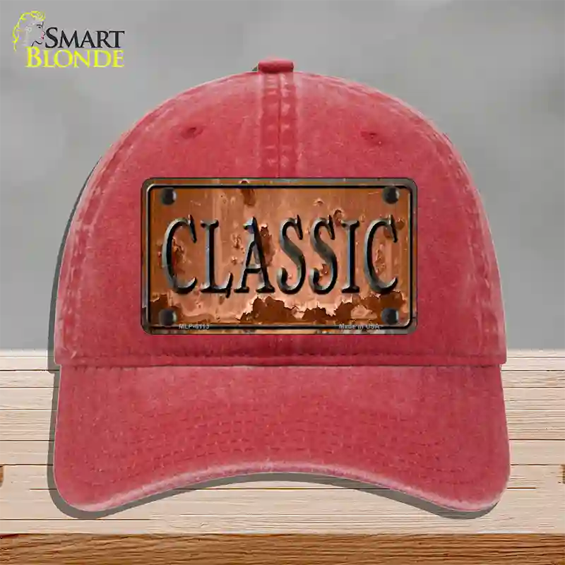 Classic Novelty License Plate Hat Unconstructed Cotton / Red