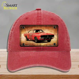 General Lee Vintage Novelty License Plate Hat Unconstructed Cotton / Red