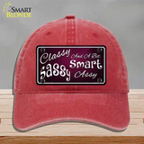 Classy Sassy Novelty License Plate Hat Unconstructed Cotton / Red