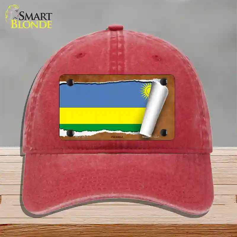Visit Rwanda Hat Rwanda Flag Scroll License Plate Hat | Smart Blonde