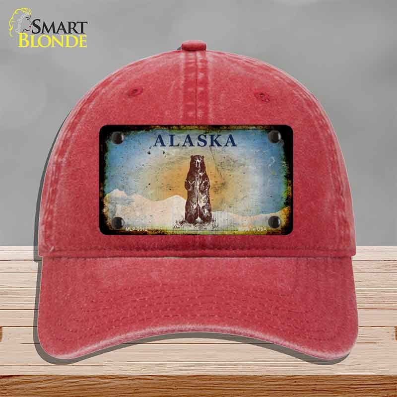 Alaska Bear Rusty Novelty License Plate Hat HAT-MLP-9512