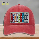 Tennessee License Plate Art Novelty License Plate Hat Unconstructed Cotton / Red