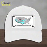 A Piece Of History Novelty License Plate Hat Unconstructed Cotton / White