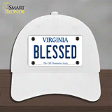 Blessed Virginia Novelty License Plate Hat Unconstructed Cotton / White