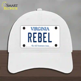 Rebel Virginia Novelty License Plate Hat Unconstructed Cotton / White