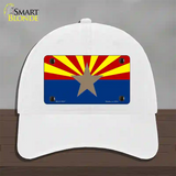 Arizona Big Star State Flag Novelty License Plate Hat Unconstructed Cotton / White