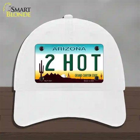 2 Hot Arizona Novelty License Plate Hat Unconstructed Cotton / White