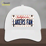 Lakers Fan California Novelty License Plate Hat Unconstructed Cotton / White