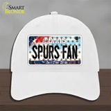 Spurs Fan Texas Novelty License Plate Hat Unconstructed Cotton / White