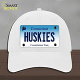 Huskies Connecticut Novelty License Plate Hat Unconstructed Cotton / White