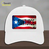 Santurce Puerto Rico Flag Novelty License Plate Hat Unconstructed Cotton / White